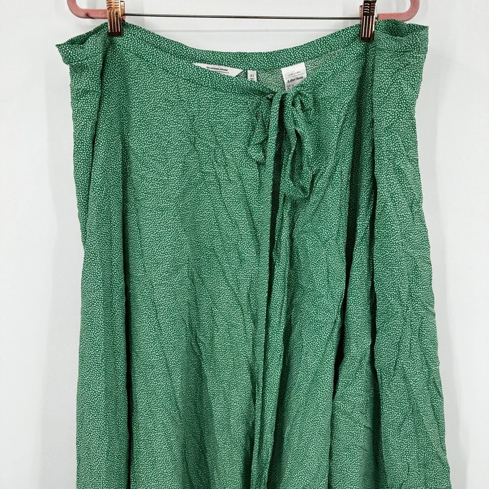 Los Angeles Atelier & Other Stories Green Ditsy Floral Wrap Midi‎ Skirt US 12